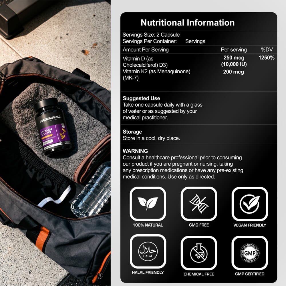 THE IMMUNITY STACK - VITAMINS: D3 + K2 + C + ZINC + OMEGA 3