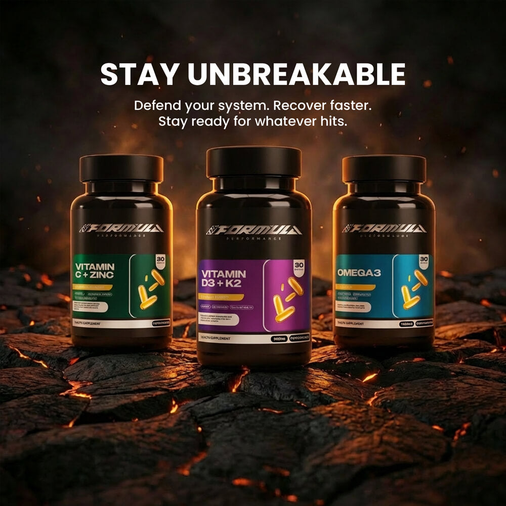 THE IMMUNITY STACK - VITAMINS: D3 + K2 + C + ZINC + OMEGA 3