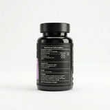 Vitamin D3 + K2 (MK-7) capsules in black bottle for hormone and bone health