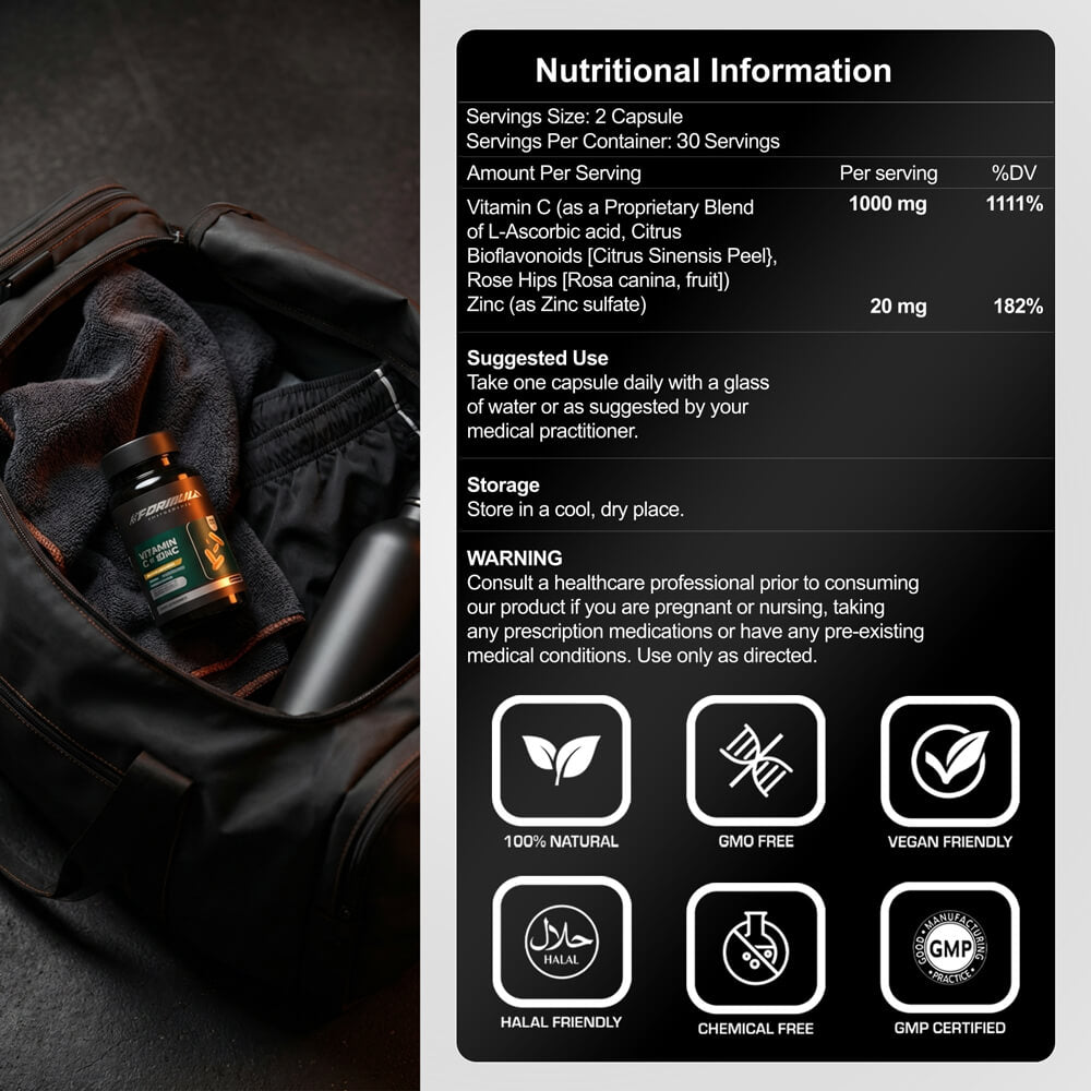 THE IMMUNITY STACK - VITAMINS: D3 + K2 + C + ZINC + OMEGA 3
