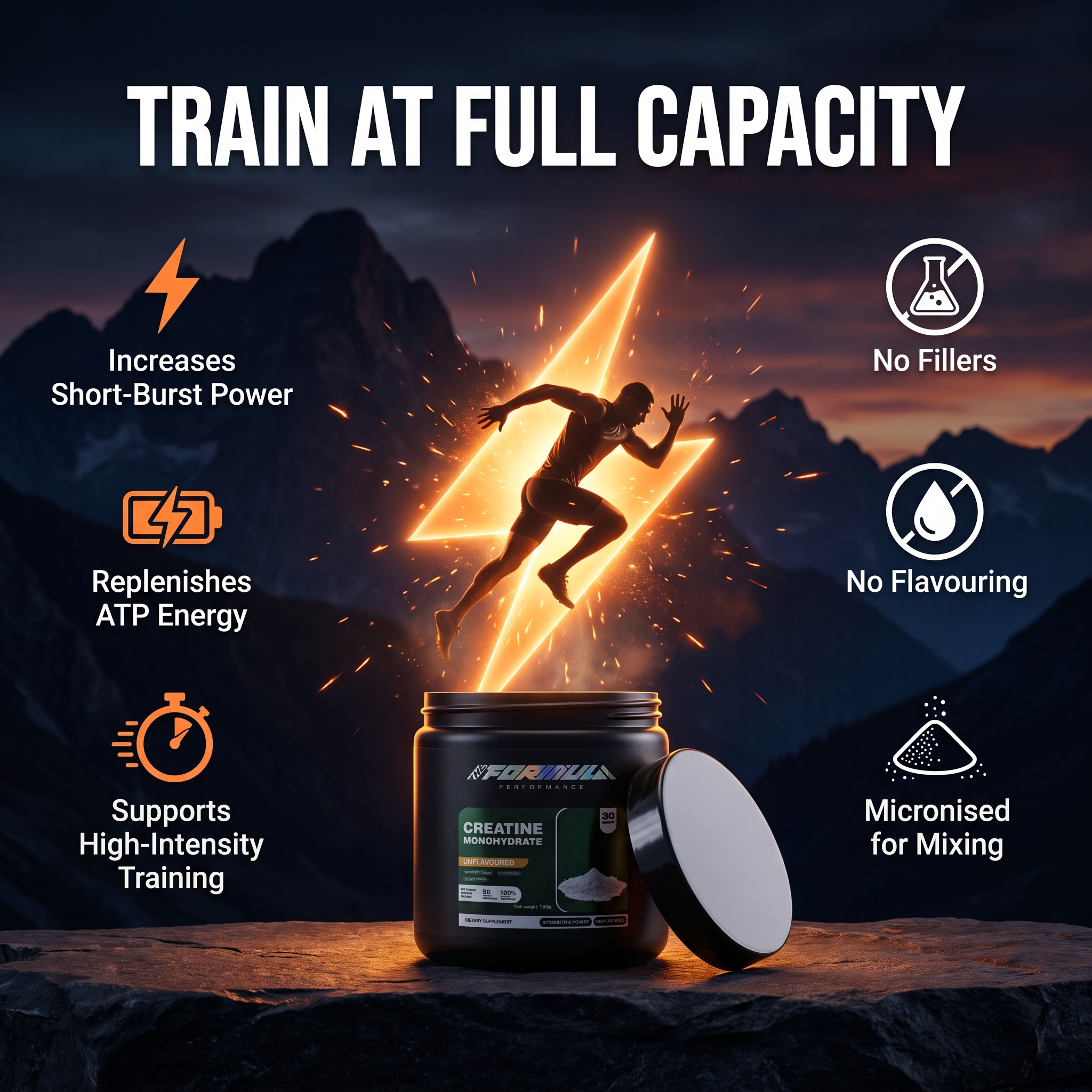 Train at Full Capacity - Creatine Monohydrate